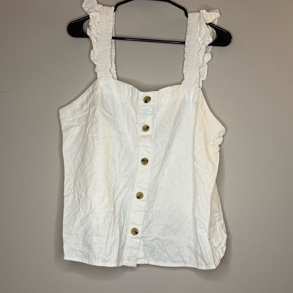 J. Crew Ruffle Strap Tank